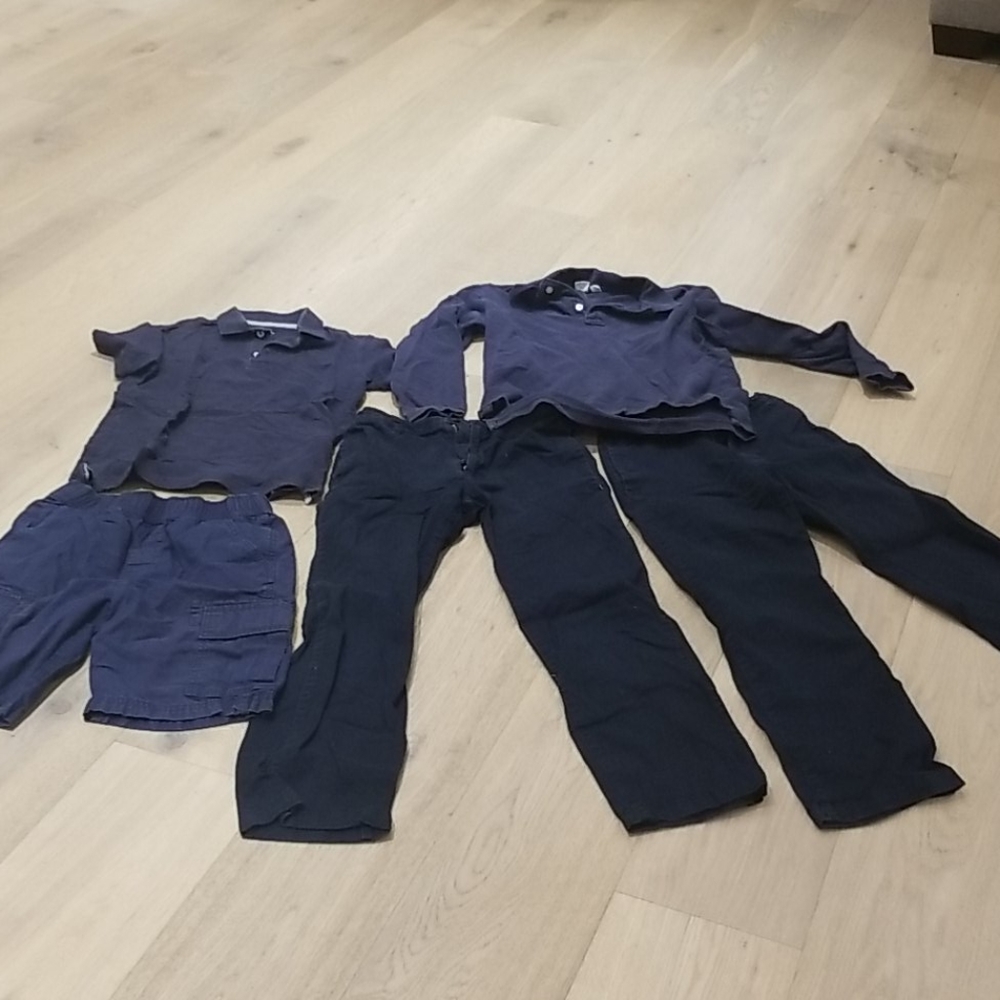 Gap -  navy pants and polo shirts bundle